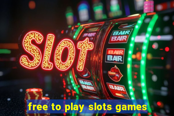 free to play slots games