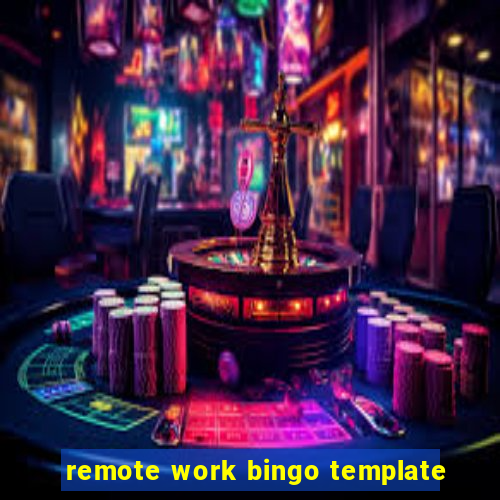 remote work bingo template