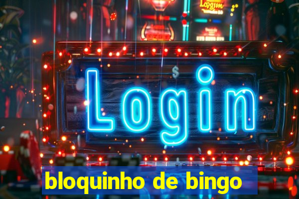 bloquinho de bingo