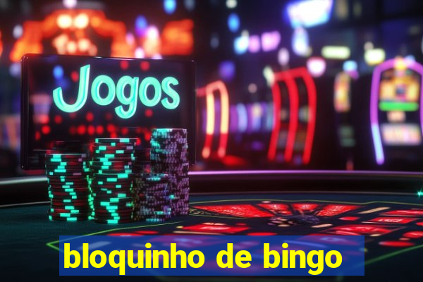 bloquinho de bingo