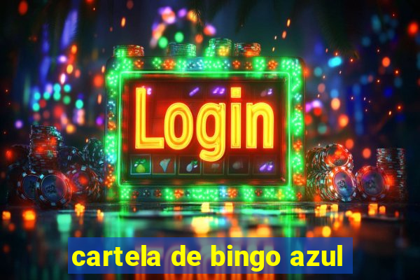 cartela de bingo azul