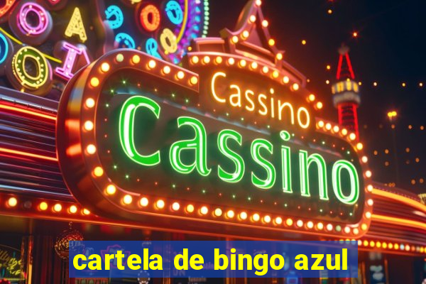 cartela de bingo azul