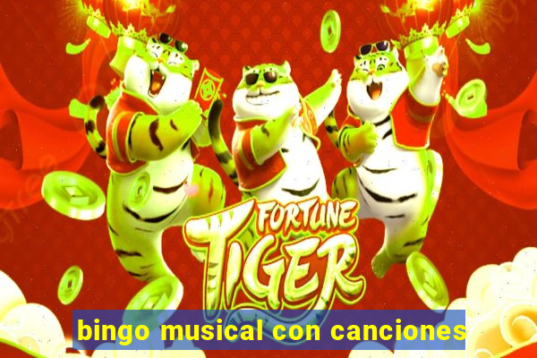 bingo musical con canciones