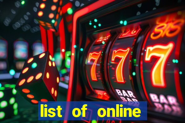 list of online slot sites