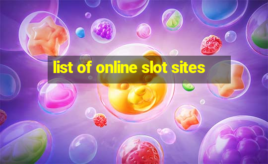 list of online slot sites