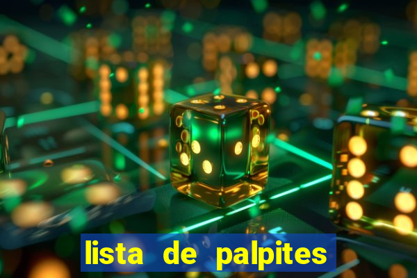 lista de palpites jogos de hoje