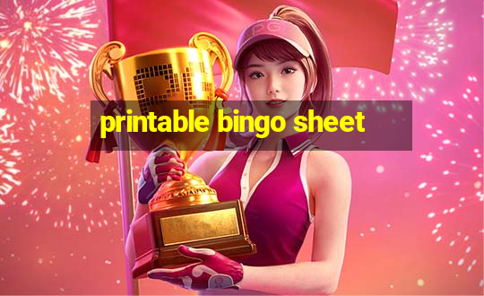 printable bingo sheet