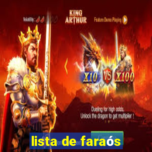 lista de faraós