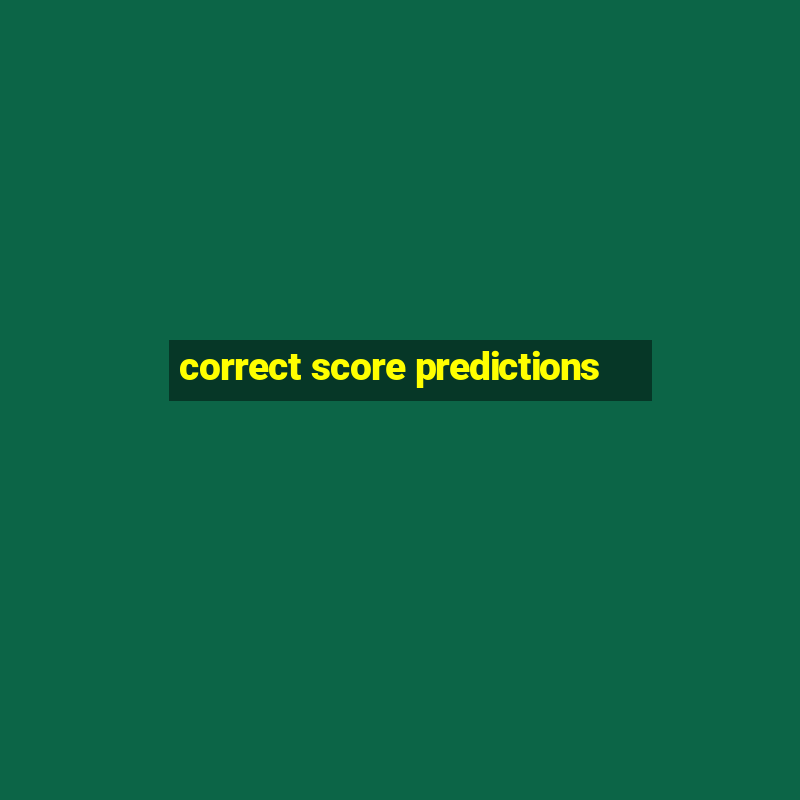 correct score predictions