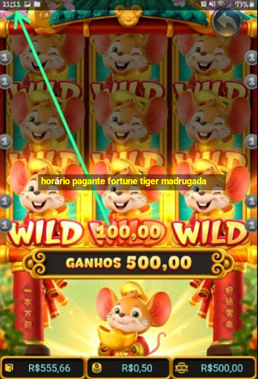 horário pagante fortune tiger madrugada