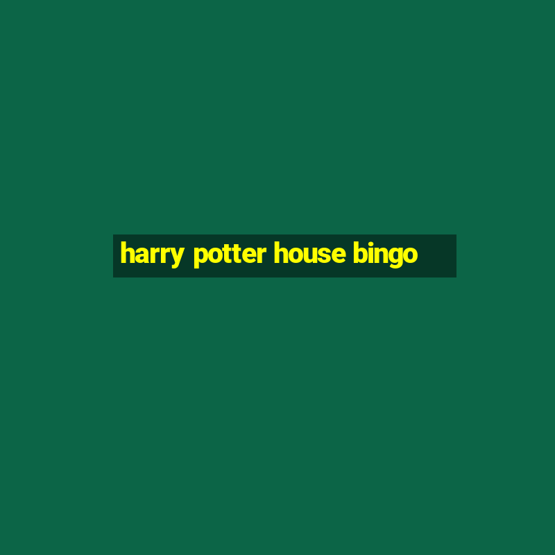 harry potter house bingo