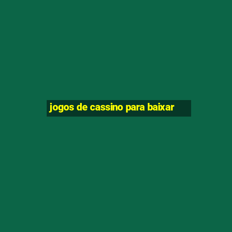 jogos de cassino para baixar