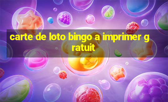 carte de loto bingo a imprimer gratuit