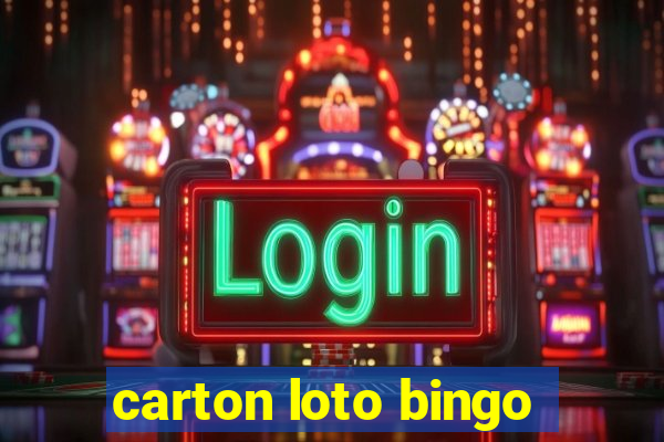 carton loto bingo