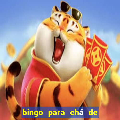 bingo para chá de bebê para imprimir grátis