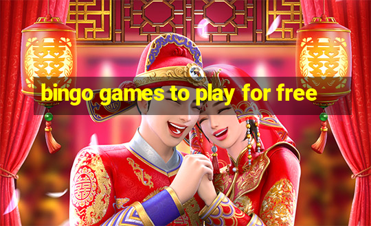 bingo games to play for free