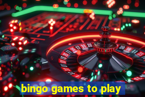 bingo games to play