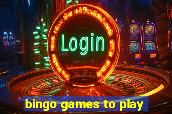 bingo games to play