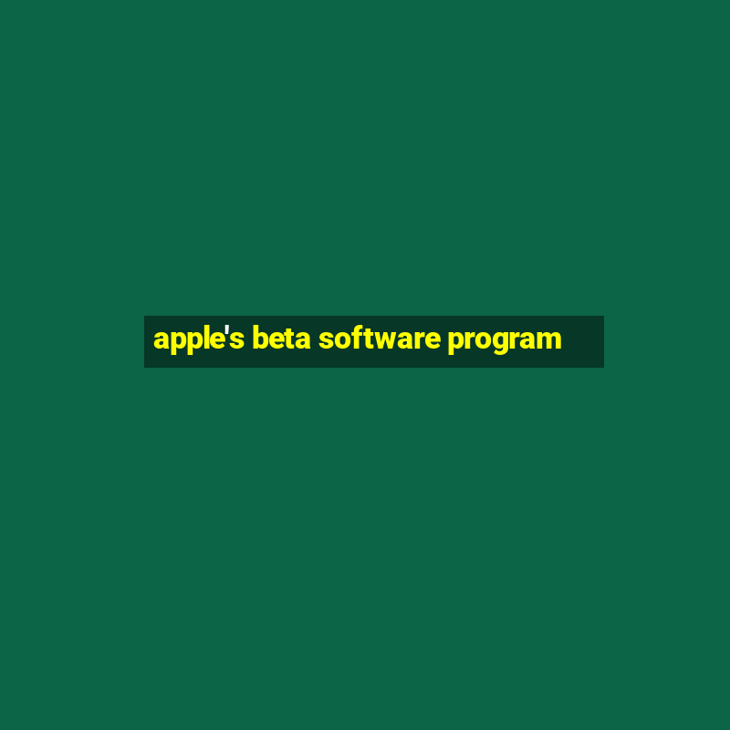 apple's beta software program