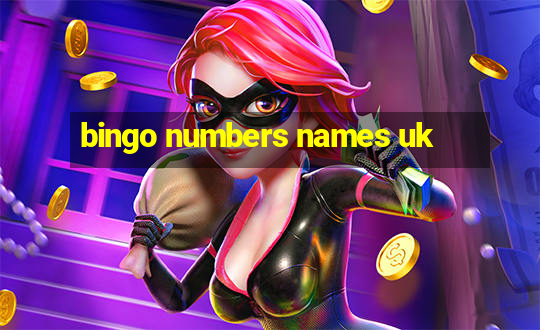 bingo numbers names uk