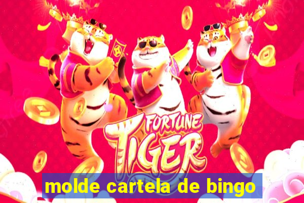 molde cartela de bingo