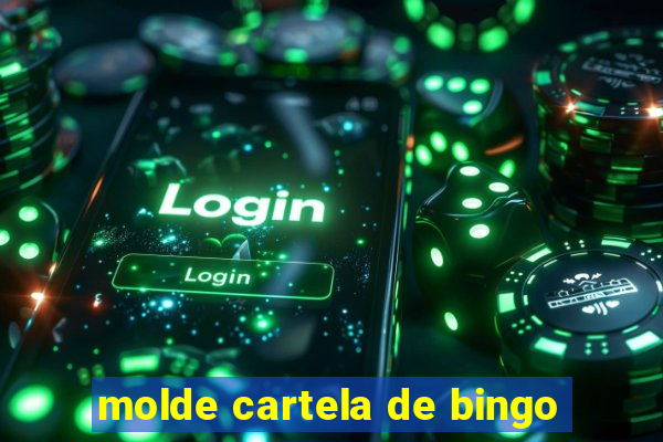 molde cartela de bingo