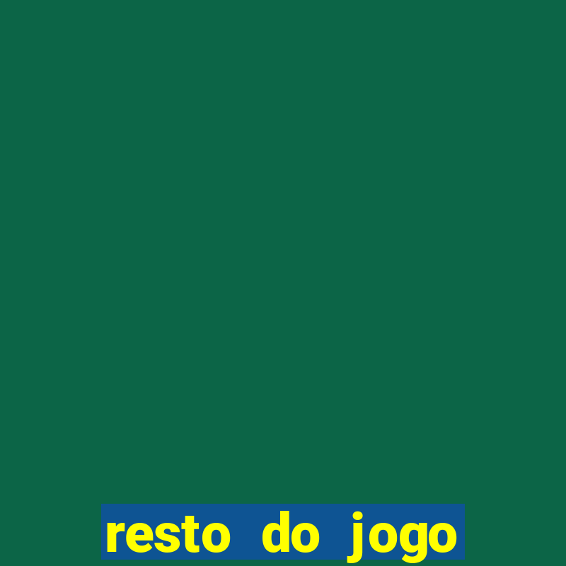 resto do jogo placar atual