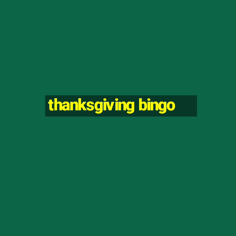 thanksgiving bingo