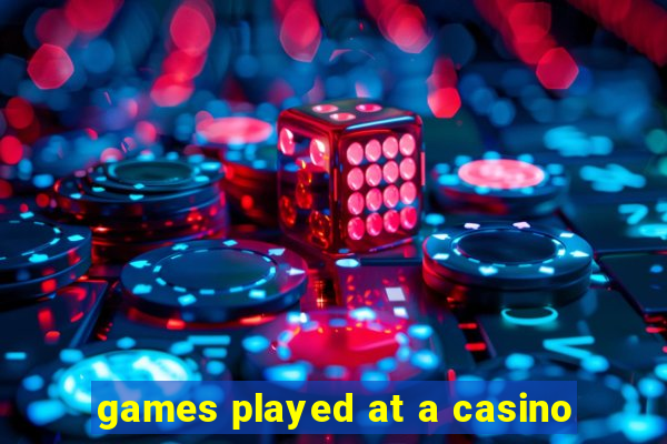 games played at a casino