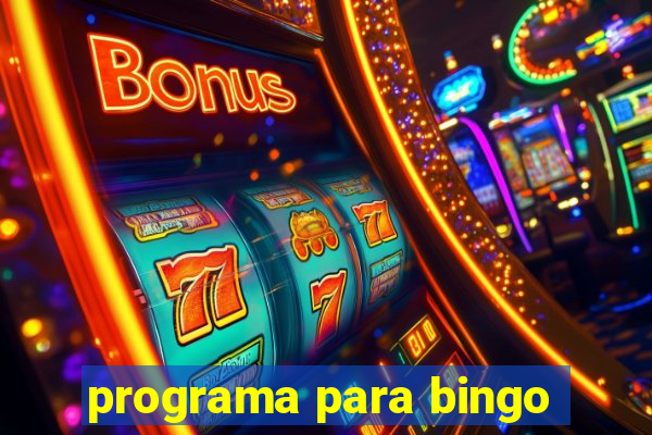 programa para bingo