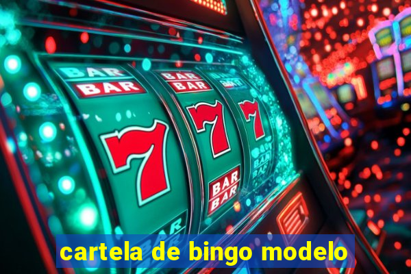 cartela de bingo modelo