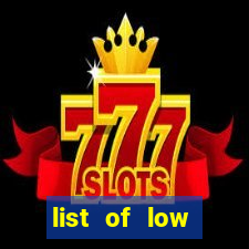 list of low volatility slot machines