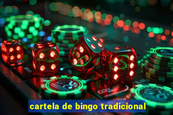 cartela de bingo tradicional