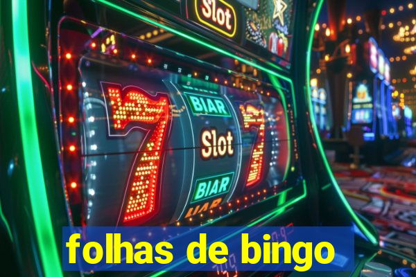 folhas de bingo