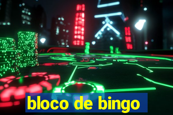 bloco de bingo