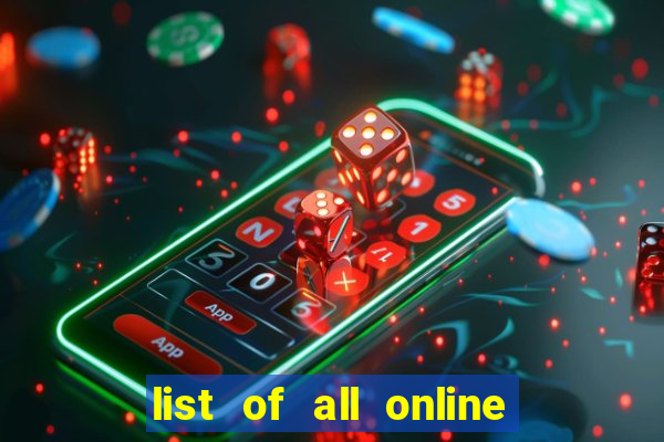 list of all online bingo sites