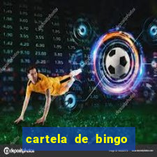 cartela de bingo da sorte