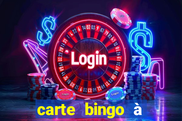 carte bingo à imprimer gratuit