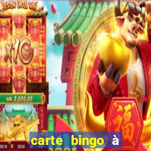 carte bingo à imprimer gratuit