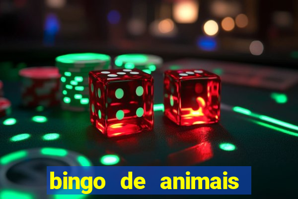 bingo de animais para educa??o infantil