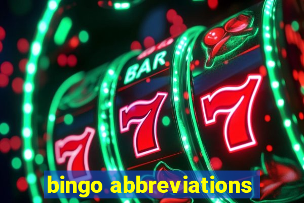 bingo abbreviations