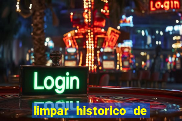 limpar historico de apostas bet365