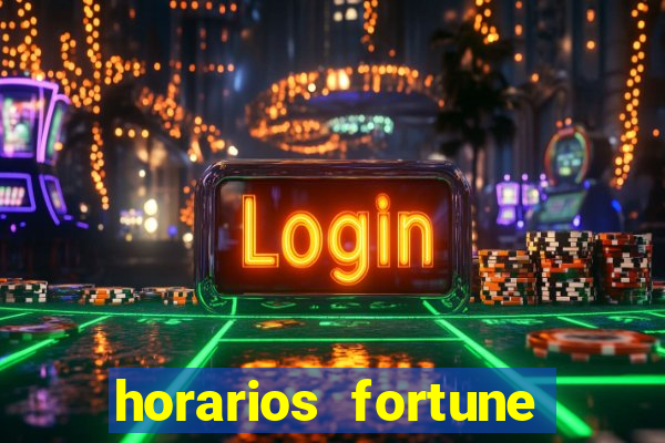 horarios fortune tiger hoje