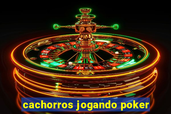 cachorros jogando poker