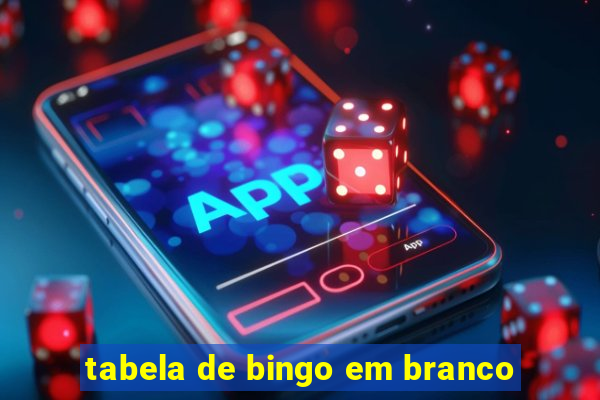 tabela de bingo em branco