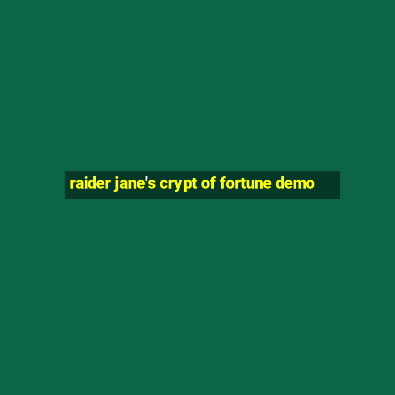 raider jane's crypt of fortune demo