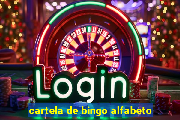 cartela de bingo alfabeto