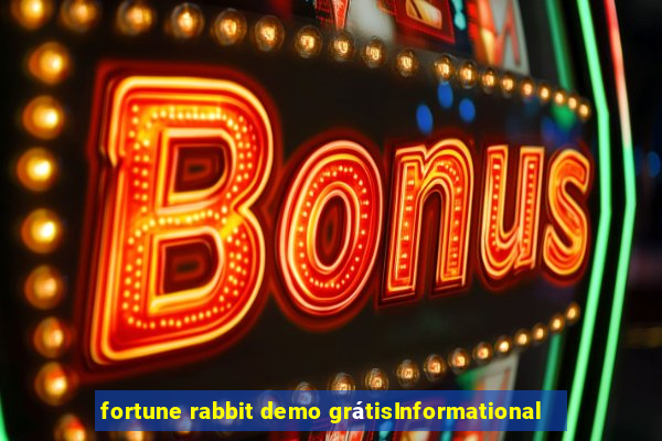 fortune rabbit demo grátisInformational