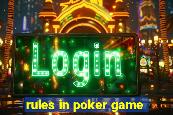 rules in poker game