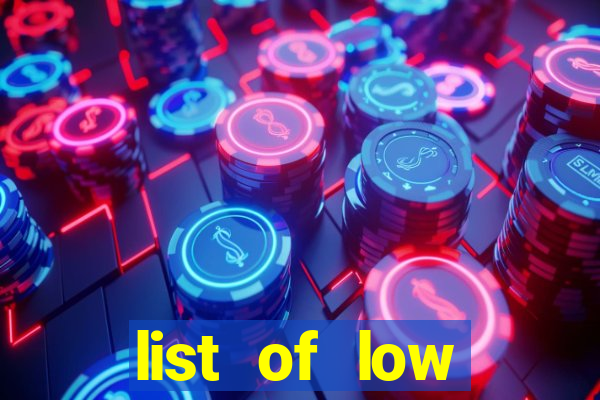 list of low variance slot machines